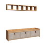 Hanah Home Mueble de TV Sleppa Roble y Blanco